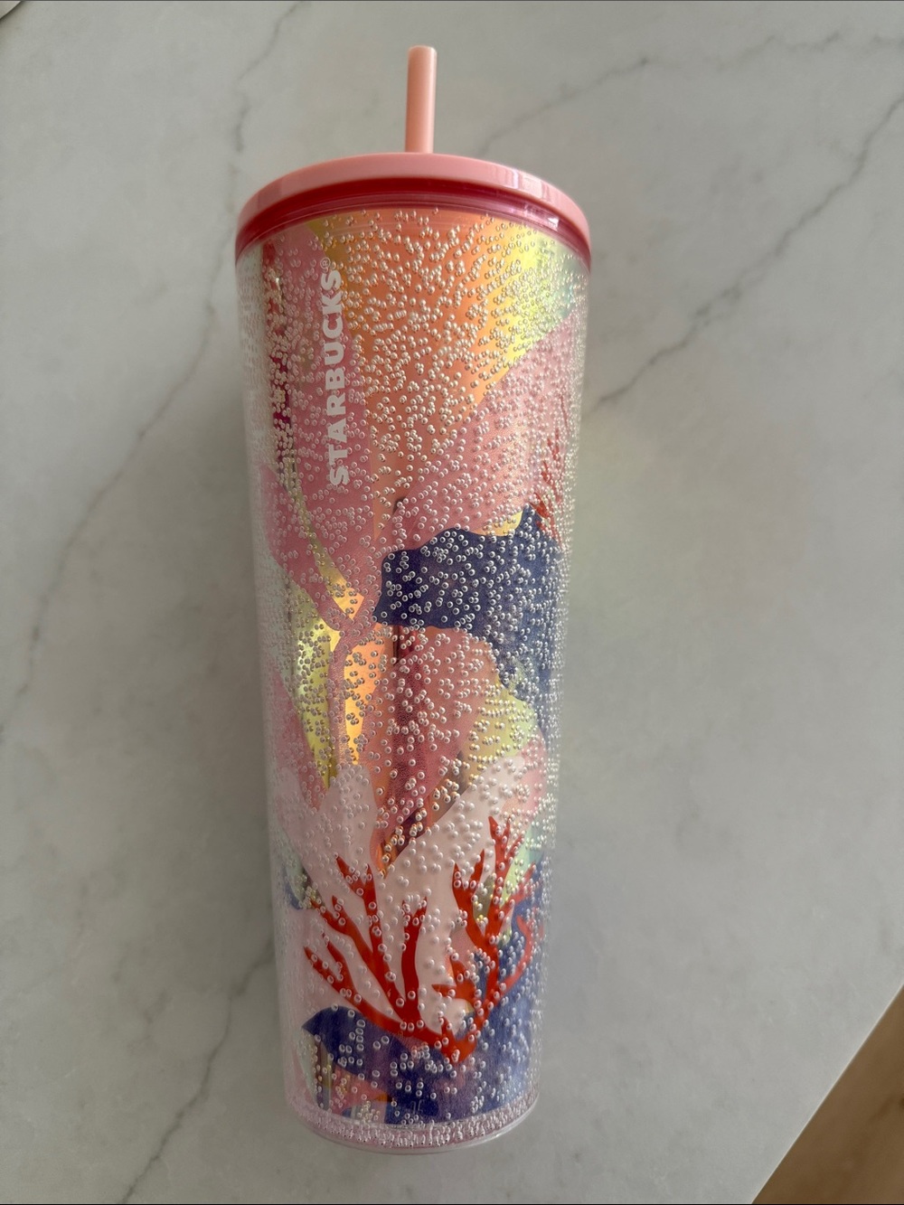Starbucks Pink Glitter Bubble Tumbler Lid - 24 oz